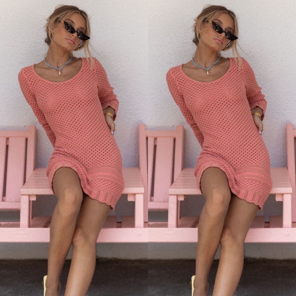 Spell & The Gypsy Atlantic Crochet Mini Dress NWT